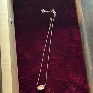Kendra Scott Gold and Champagne Bezel Pendant Necklace